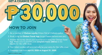Chelsea Travel Marks Third Anniversary with Exciting ‘AmaSEAng Raffle’—Win PhP 30,000!